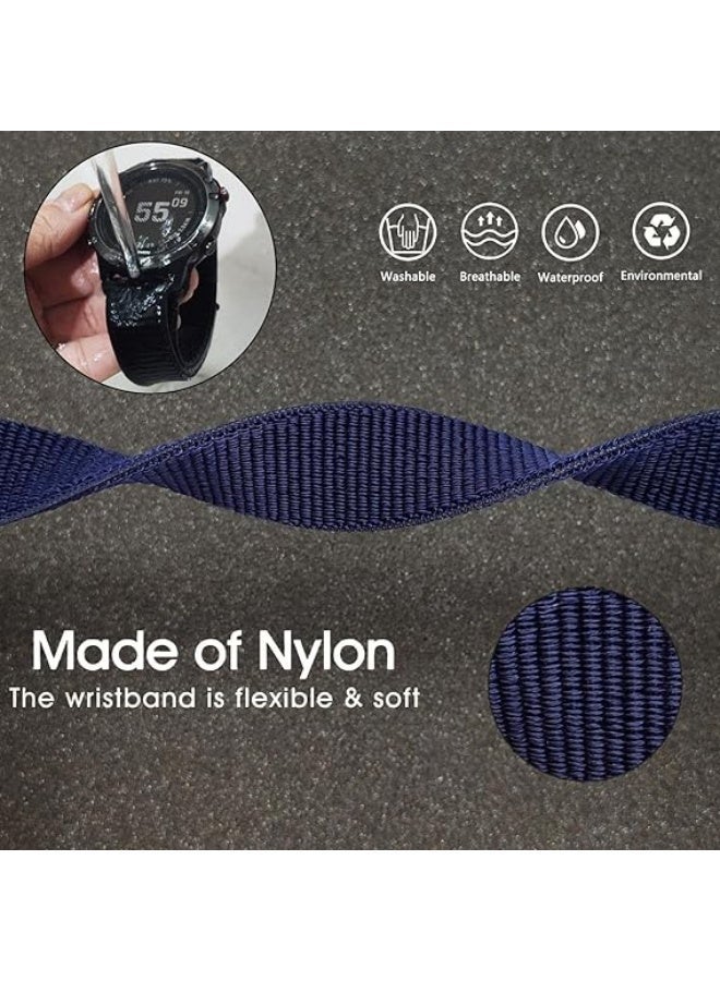 22mm Nylon Hook & Loop Watch Band for Garmin Fenix 8/7/6/5, Instinct 2/3, Forerunner 955/965 - Breathable Sports Strap - Image 3